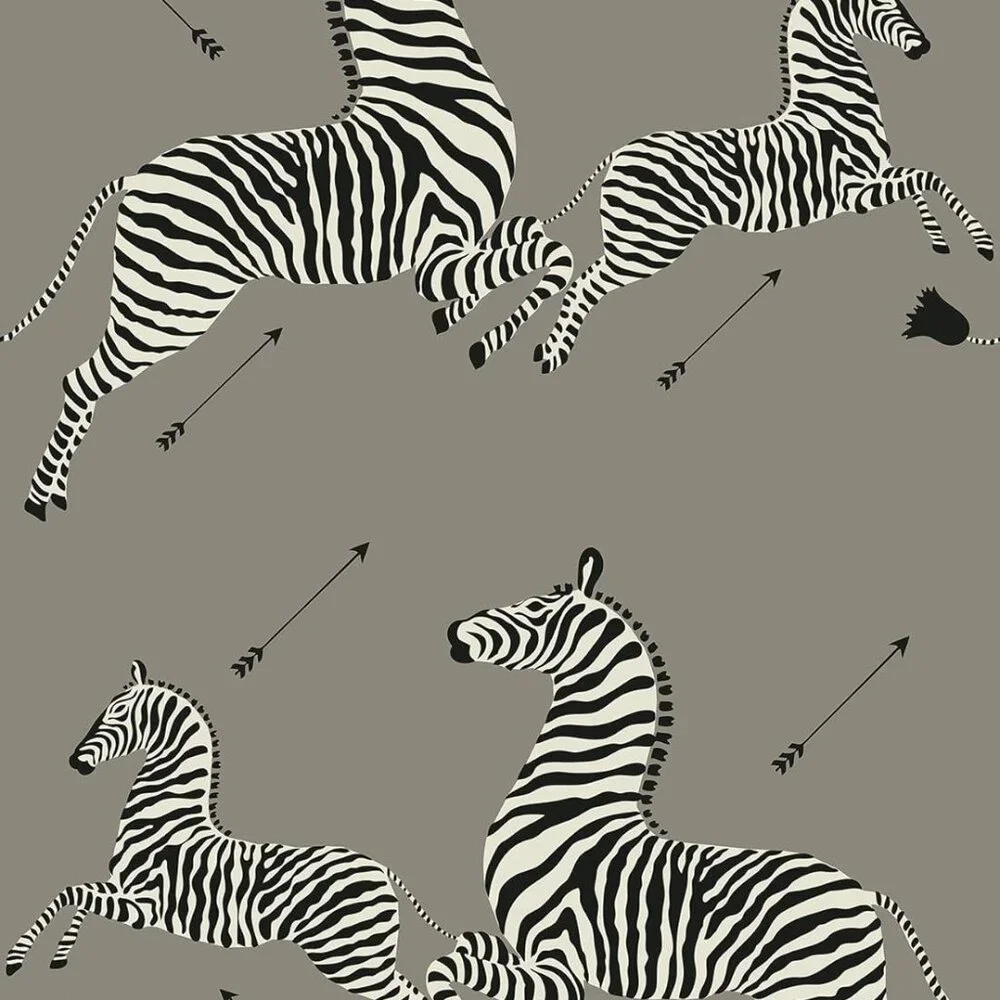 NEW! Gray Zebra Scalamandre - Wallpaper Rolls